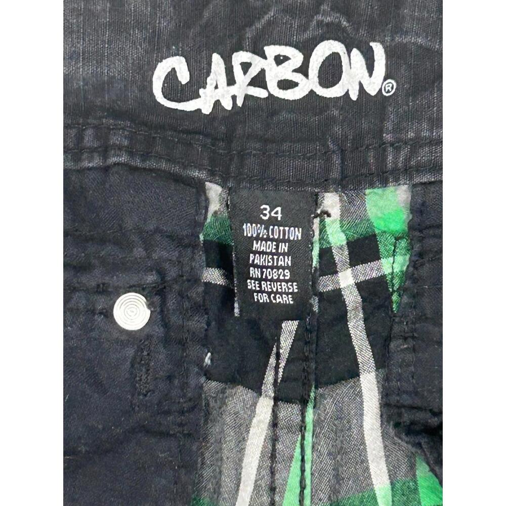 Carbon Mens Cargo Pockets Shorts 34 Multicolor Plaid Design Summer Wear Photos - Picture 6 of 11